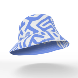 Sankuru Blue Kuba Cloth Bucket Hat