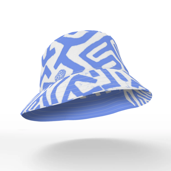 Sankuru Blue Kuba Cloth Bucket Hat